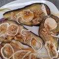 El cooksnap de Marga Prados cuando hizo Berenjenas a la plancha con queso de cabra, nueces y miel.