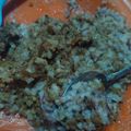 Cooksnap dari Ummu Uwais untuk resep Nasi Tim Daging Manis (12m+) MPASI