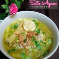 Cooksnap dari Mom's Azalea untuk resep 301.Soto Ayam Lamongan lengkap dengan koya