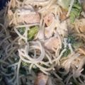 El cooksnap de Yazmin Luna cuando hizo Spaghetti con pollo y brócoli 🍴.