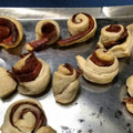 El cooksnap de María Carmen cuando hizo Rosas de hojaldre y chorizo.