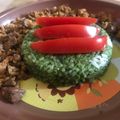 Cooksnap dari Mayumi untuk resep Bekal anak Nasi Hijau (bayam)