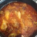 El cooksnap de Serafin cuando hizo Muslos de pollo al chilindrón.