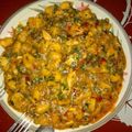 Abiodun awokunle's cooksnap of when they made Plantain porriage with scent leaf.