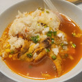 El cooksnap de Nayti Ávila cuando hizo Caldo de pollo rojo.
