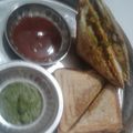 सोनल जयेश सुथार 's cooksnap of when they made ગ્રીલ આલુ-મટર સેન્ડવીચ (Alu Mutter Sandwich Recipe In Gujarati).