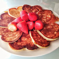 El cooksnap de makumail2 cuando hizo Hot cakes San Valentín en forma de corazón.