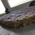 El cooksnap de Paola Nuñez cuando hizo Tortilla de berenjena, cebolla y atún.