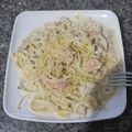 El cooksnap de Sandra Milena isis-goddess cuando hizo Pasta Alfredo con Pollo y Camarón.