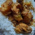 Soumi Mukherjee's cooksnap of when they made চিকেন আলু কারি(Chicken aloo curry recipe in Bengali).