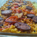 El cooksnap de Javierucho cuando hizo Arroz al horno de bacalao inglés y pasas.