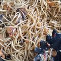 El cooksnap de Cinahy cuando hizo Pasta con camarones al ajo con limón.
