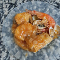 El cooksnap de Antonio cuando hizo Merluza a la sidra con gambas y almejas.