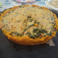 El cooksnap de Eli Aguado cuando hizo Tarta de verduras en masa de puré de calabaza (sin harina).