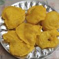 mitu madlani's cooksnap of when they made પોટેટો ભજીયા (Potato Bhajiya Recipe In Gujarati).