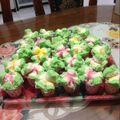 Cooksnap dari Hilda Baraqbah untuk resep Bolu Mekar Kukus Simple Motif Semangka 