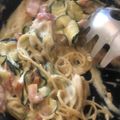 El cooksnap de Yolanda Zamora Rodriguez cuando hizo Espaguetis con calabacín y bacon.