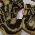 Cooksnap dari Ratnaningsih Sari untuk resep Bolu Pisang Zebra Putih Telur Ricecooker