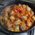 El cooksnap de Natalia cuando hizo Albóndigas en salsa de tomates con papitas fritas.