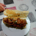 El cooksnap de Paco Temporal cuando hizo Bocadillo de Lomo con caramelizado de cebolla y ajetes + Hummus con tomates aromatizados.