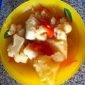 El cooksnap de Mari Luz Sáez cuando hizo Patatas con coliflor y bacalao guisadas en crudo.