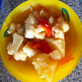 El cooksnap de Mari Luz Sáez cuando hizo Patatas con coliflor y bacalao guisadas en crudo.