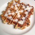 Brianna Mills's cooksnap of when they made cinnamon bun waffles.