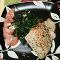 Pat's cooksnap of when they made Garlic and Basil Salmon.