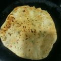 gulab Ramchandani's cooksnap of when they made Aloo paratha.