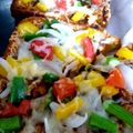 Sonu 's cooksnap of when they made Bread pizza.