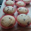 El cooksnap de Luca cuando hizo Muffins con chips de chocolate.