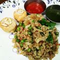 Kavita Kapoormehrotra.1's cooksnap of when they made Banarasi style chura matar.