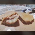 El cooksnap de Camii Diaz Majdanski cuando hizo Sorrentinos de jamón y queso.