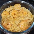 El cooksnap de Carolicious cuando hizo Tallarines estilo tailandés con langostinos y leche de coco.