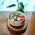 El cooksnap de Ashpazi Ba Behnaz cuando hizo 105. Tomate y queso fresco en ensalada.