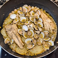 El cooksnap de Francisco cuando hizo Cazuela de colas de rape, almejas y gambas.
