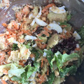 El cooksnap de Carolina Rodriguez cuando hizo Ensalada de quinoa aguacate huevo cocido zanahoria tiras de pavo.