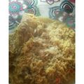 El cooksnap de Paula Gomez cuando hizo Arroz amarillo con pollo.