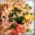 joko.noviyanto's cooksnap of when they made Angel Hair Pasta with Garlic,Olive oil, Cherry Tomatos, Peppers and Onions.