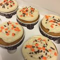 Sinduja's cooksnap of when they made Amanda's Pumpkin Pie Cupcakes.