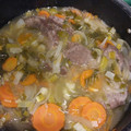 El cooksnap de Fernanda Huidobro cuando hizo Carne en escabeche.