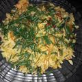 El cooksnap de Betina Rodriguez cuando hizo Arroz con camarones y verduras.