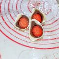 Cooksnap dari asterina untuk resep Strawberry and Sweet Red Bean Mochi (Ichigo Daifuku) - Tanpa Kukus