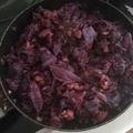 El cooksnap de Raquel Belvis cuando hizo Lombarda con manzana, pasas y nueces (olla exprés).