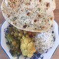 El cooksnap de pepagores cuando hizo Curry vegano con garbanzo, arroz basmati y pan de pita.