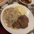 El cooksnap de Lucyner cuando hizo Solomillo de ternera en salsa de setas y puré de patata.