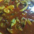 El cooksnap de Karina Arrigo cuando hizo Cazuela de mariscos con guarnición de papas la natural.