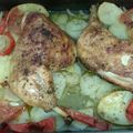 El cooksnap de Alex Ametller Sieira cuando hizo Muslos de pollo al horno con una cama de papas y cebolla.