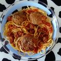 El cooksnap de Edith cuando hizo Albóndigas y spaghetti en salsa roja.