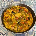 El cooksnap de Grace M cuando hizo Paella valenciana.